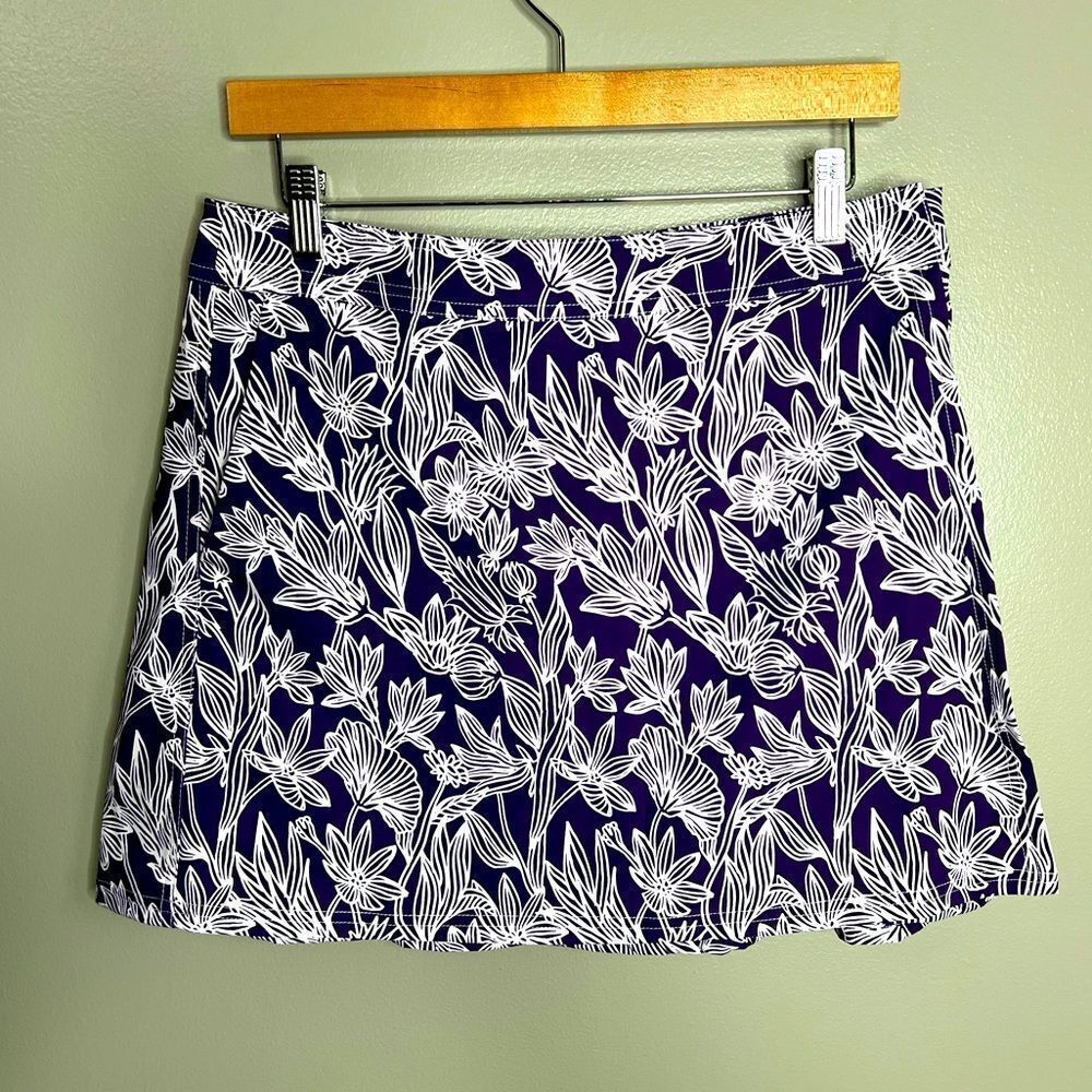 Rip Skirt purple floral mini wrap medium travel‎ island vacation beach sporty